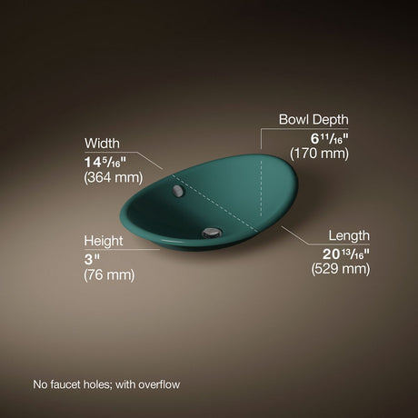 Iron Plains® 20-3/4" oval vessel bathroom sink