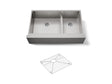 Strive® Smart Divide® 35-1/2" undermount double-bowl farmhouse kitchen sink