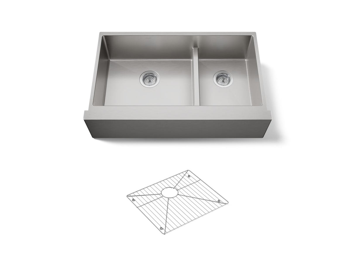 Strive® Smart Divide® 35-1/2" undermount double-bowl farmhouse kitchen sink