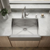 Strive® 29-1/2" undermount single-bowl farmhouse kitchen sink
