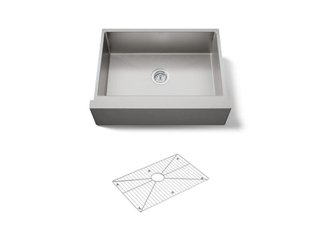 Strive® 29-1/2" undermount single-bowl farmhouse kitchen sink