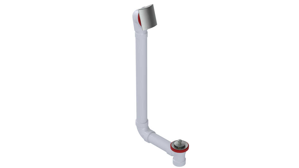 PVC DIRECT DRAIN WASTE & OVERFLOW LIFT & TURN EXTENDED (541DL-20BN)