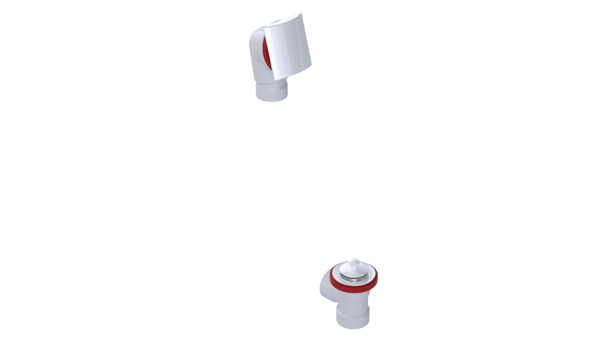 PVC DIRECT DRAIN WASTE & OVERFLOW LIFT & TURN HALF KIT (541DLHK)