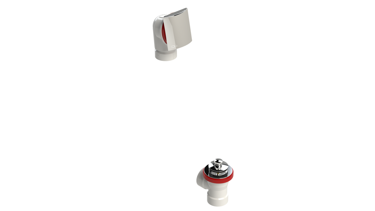 PVC DIRECT DRAIN WASTE & OVERFLOW PUSH-PULL HALF KIT (541DPPHK-CP)