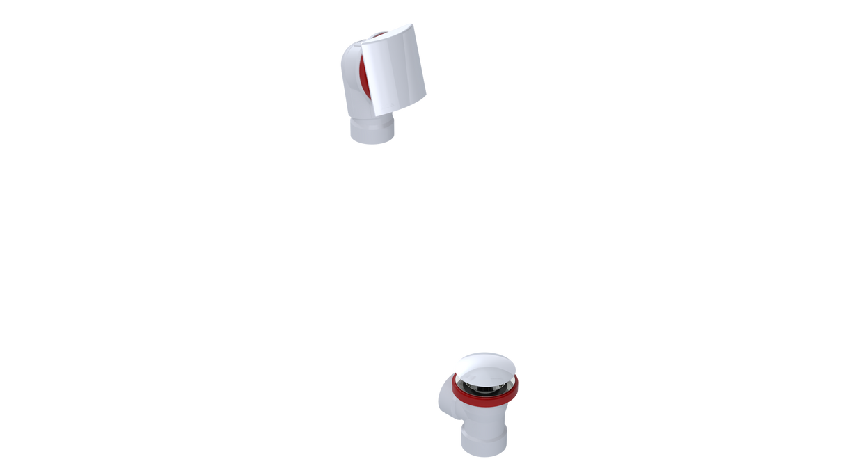 PVC DIRECT DRAIN WASTE & OVERFLOW CLICKER® HALF KIT (541DQHK)
