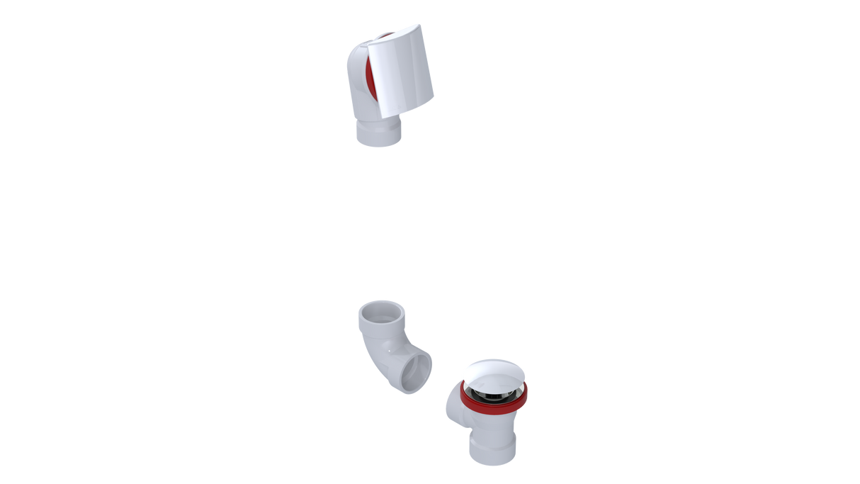 PVC DIRECT DRAIN WASTE & OVERFLOW CLICKER® KIT (541DQK)