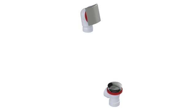 PVC DIRECT DRAIN WASTE & OVERFLOW TIP TOE HALF KIT (541DTIPHK)
