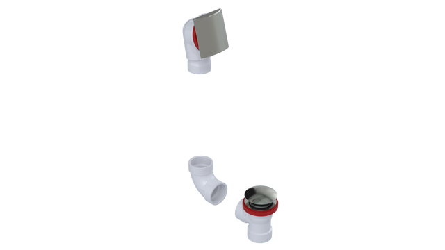 PVC DIRECT DRAIN WASTE & OVERFLOW TIP TOE KIT (541DTIPK)