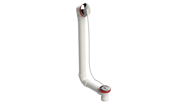 PVC DIRECT DRAIN WASTE & OVERFLOW PLUG & CHAIN EXTENDED (542DCS-20CP)