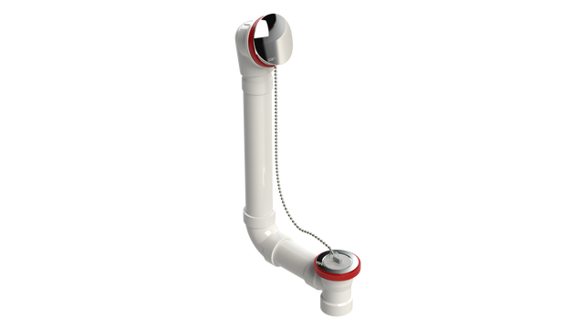 PVC DIRECT DRAIN WASTE & OVERFLOW PLUG & CHAIN (542DCS-CP)