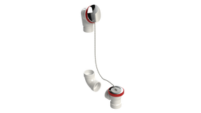 PVC DIRECT DRAIN WASTE & OVERFLOW PLUG & CHAIN KIT (542DCSK-CP)