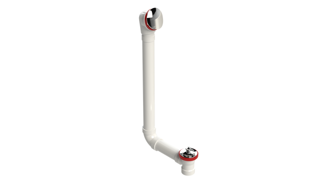 PVC DIRECT DRAIN WASTE & OVERFLOW LIFT & TURN EXTENDED (542DL-20CP)
