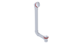 PVC DIRECT DRAIN WASTE & OVERFLOW LIFT & TURN EXTENDED (542DL-20W)