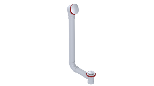 PVC DIRECT DRAIN WASTE & OVERFLOW LIFT & TURN EXTENDED (542DL-20W)
