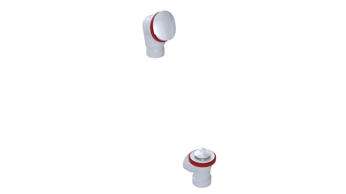 PVC DIRECT DRAIN WASTE & OVERFLOW LIFT & TURN HALF KIT (542DLHK)