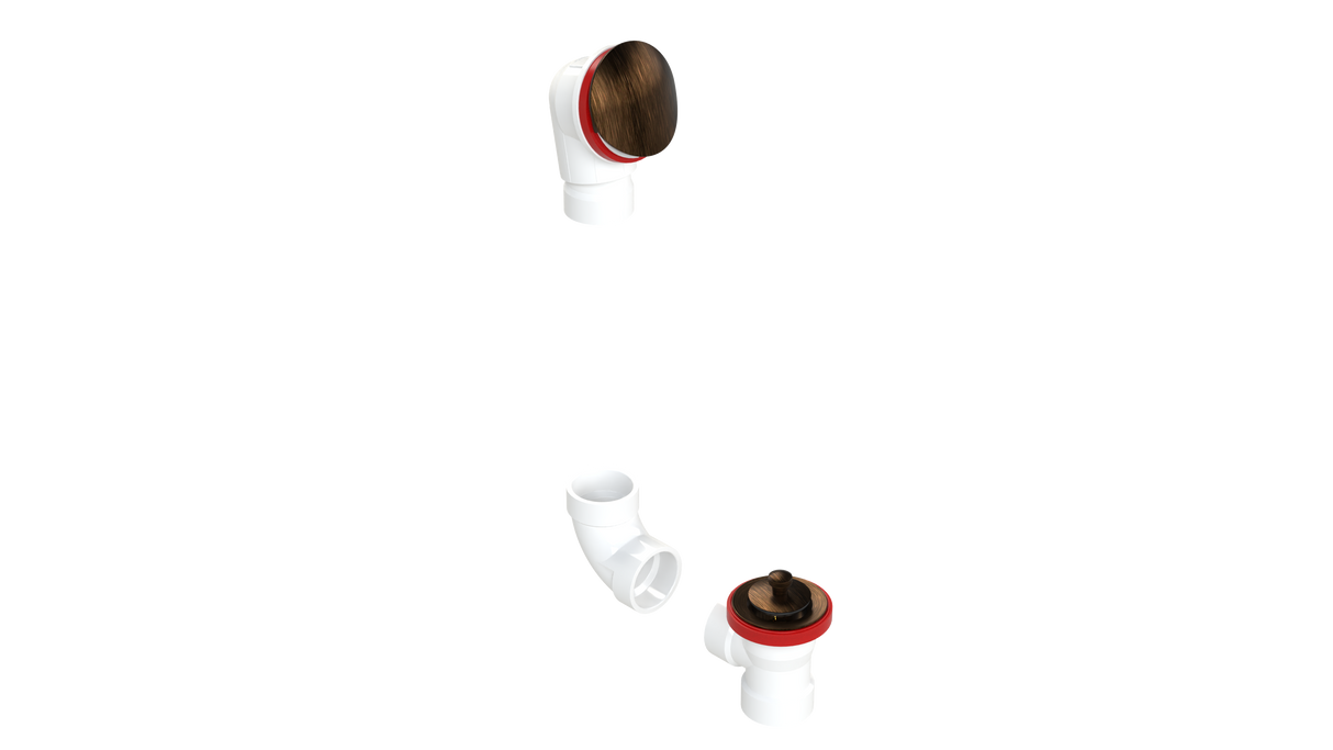 PVC DIRECT DRAIN WASTE & OVERFLOW LIFT & TURN KIT (542DLK)
