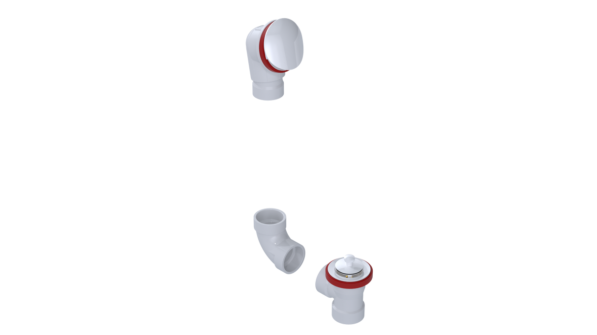 PVC DIRECT DRAIN WASTE & OVERFLOW LIFT & TURN KIT (542DLK)