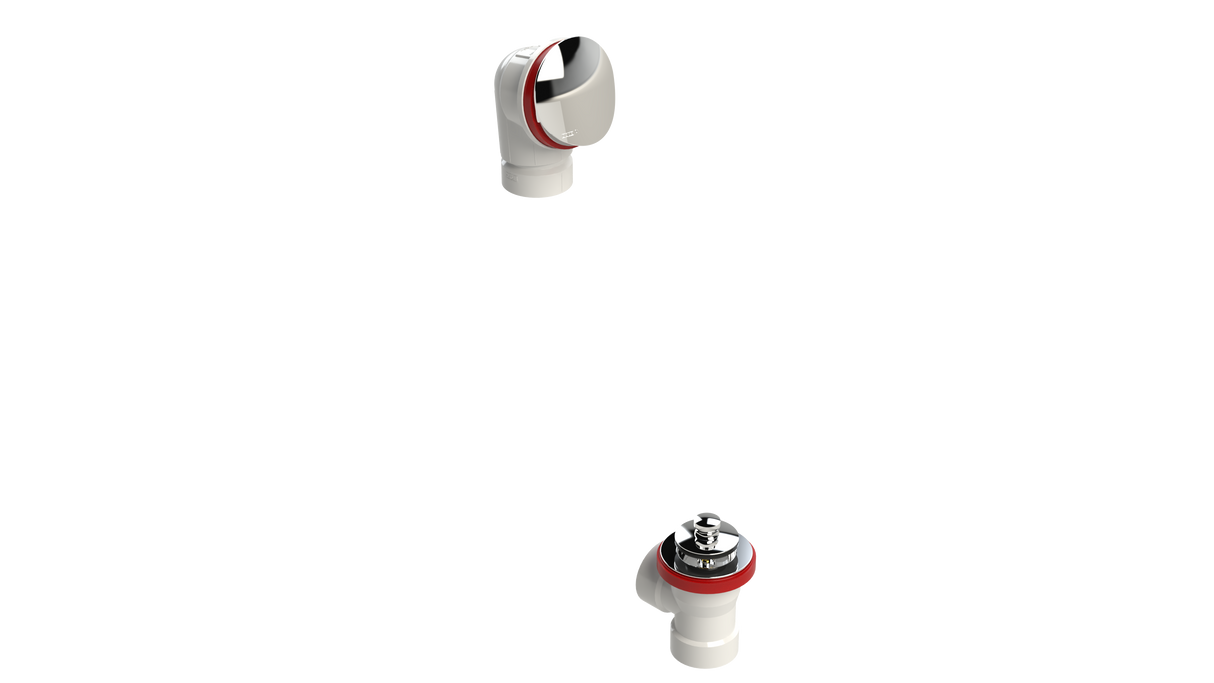PVC DIRECT DRAIN WASTE & OVERFLOW PUSH-PULL HALF KIT (542DPPHK-CP)