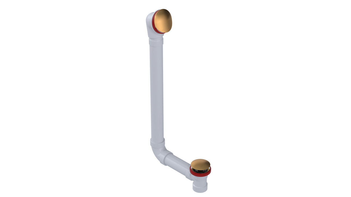 PVC DIRECT DRAIN WASTE & OVERFLOW CLICKER® EXTENDED (542DQ-20LB)