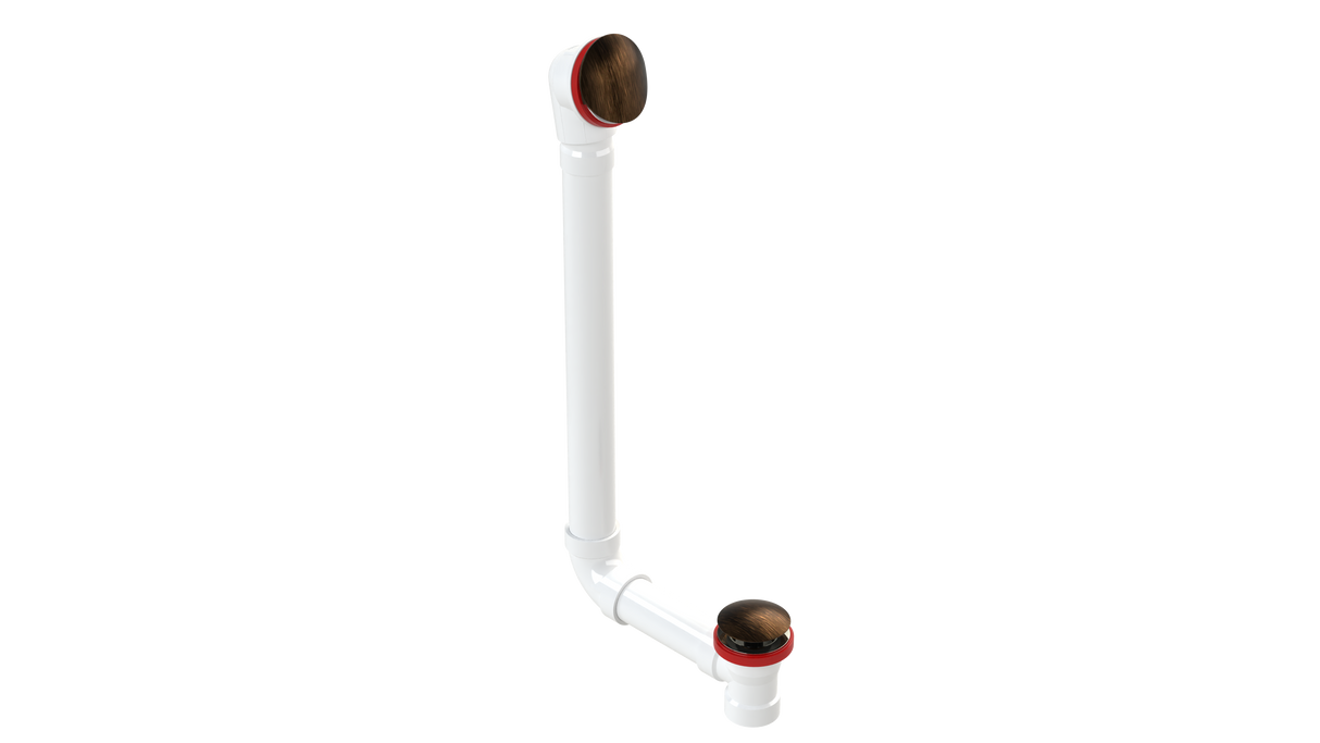 PVC DIRECT DRAIN WASTE & OVERFLOW CLICKER® EXTENDED (542DQ-20VB)