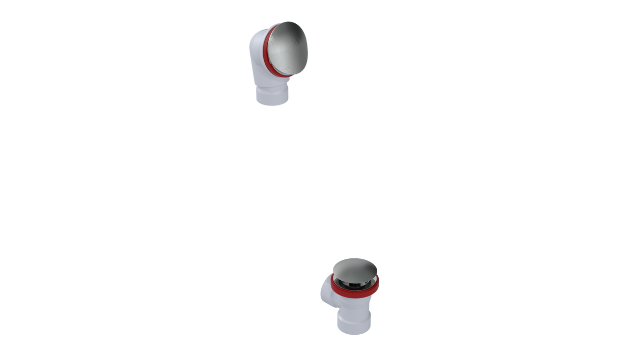 PVC DIRECT DRAIN WASTE & OVERFLOW CLICKER® HALF KIT (542DQHK)
