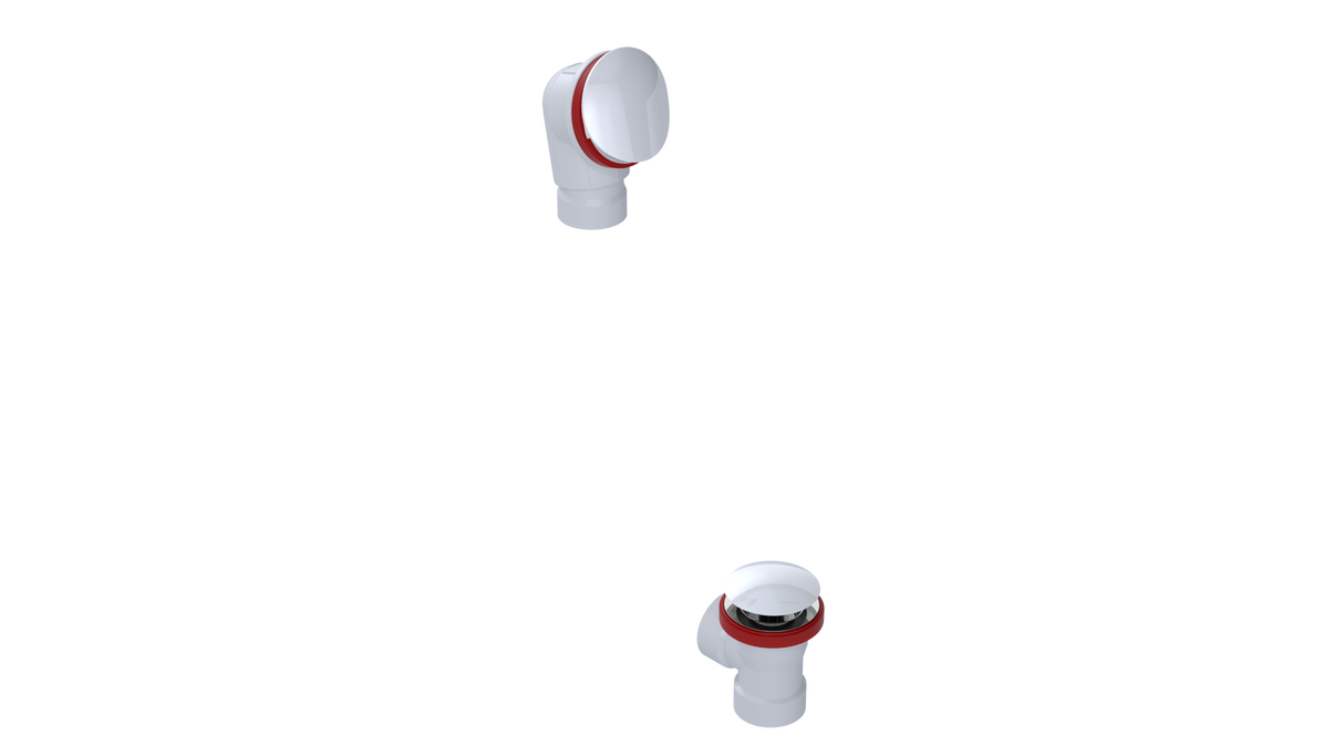 PVC DIRECT DRAIN WASTE & OVERFLOW CLICKER® HALF KIT (542DQHK)