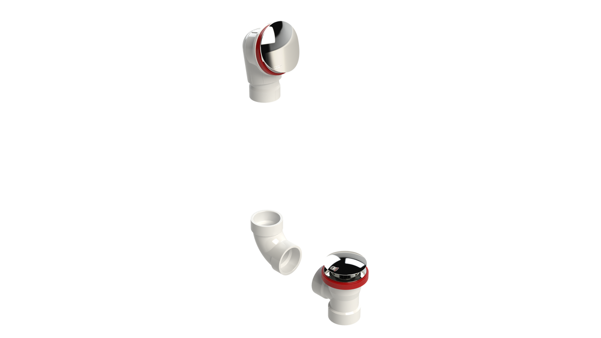 PVC DIRECT DRAIN WASTE & OVERFLOW CLICKER® KIT (542DQK)
