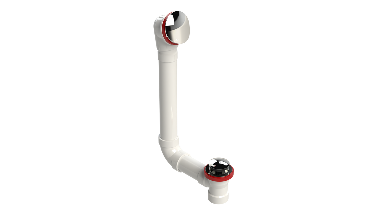 PVC DIRECT DRAIN WASTE & OVERFLOW TIP TOE (542DTIP)