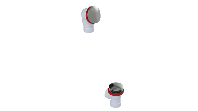 PVC DIRECT DRAIN WASTE & OVERFLOW TIP TOE HALF KIT (542DTIPHK)