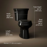 Highline® Two-piece round-front toilet, 1.28 gpf