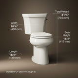 Highline® Two-piece round-front toilet, 1.28 gpf