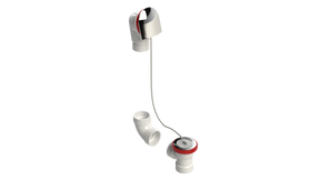 PVC DIRECT DRAIN WASTE & OVERFLOW PLUG & CHAIN KIT (54DCSK-CP)