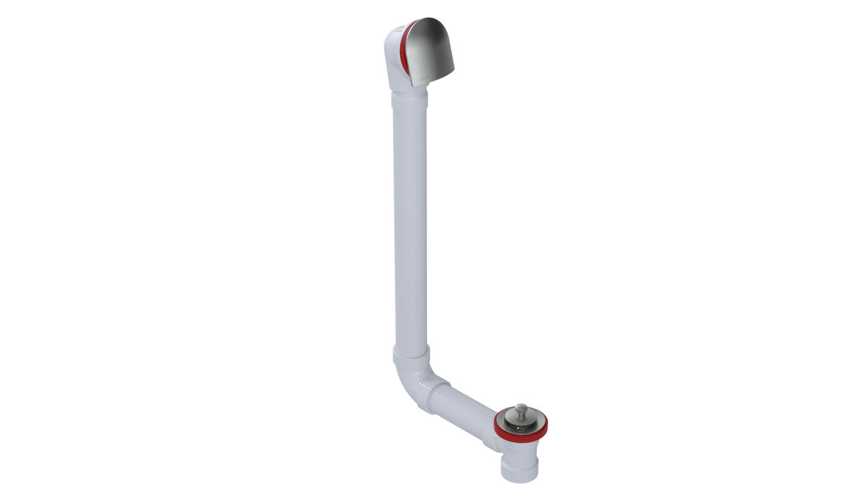 PVC DIRECT DRAIN WASTE & OVERFLOW LIFT & TURN EXTENDED (54DL-20BN)