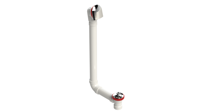 PVC DIRECT DRAIN WASTE & OVERFLOW LIFT & TURN EXTENDED (54DL-20CP)