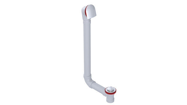 PVC DIRECT DRAIN WASTE & OVERFLOW LIFT & TURN EXTENDED (54DL-20W)