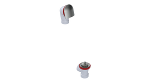 PVC DIRECT DRAIN WASTE & OVERFLOW LIFT & TURN HALF KIT (54DLHK)