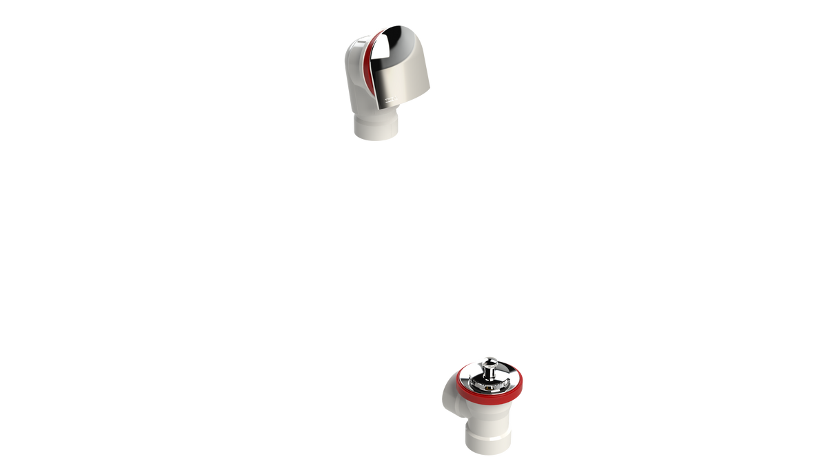 PVC DIRECT DRAIN WASTE & OVERFLOW LIFT & TURN HALF KIT (54DLHK)