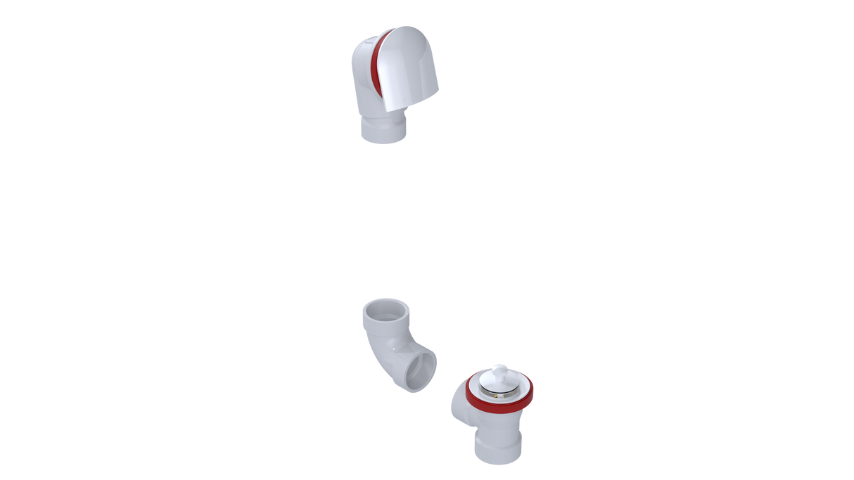 PVC DIRECT DRAIN WASTE & OVERFLOW LIFT & TURN KIT (54DLK)