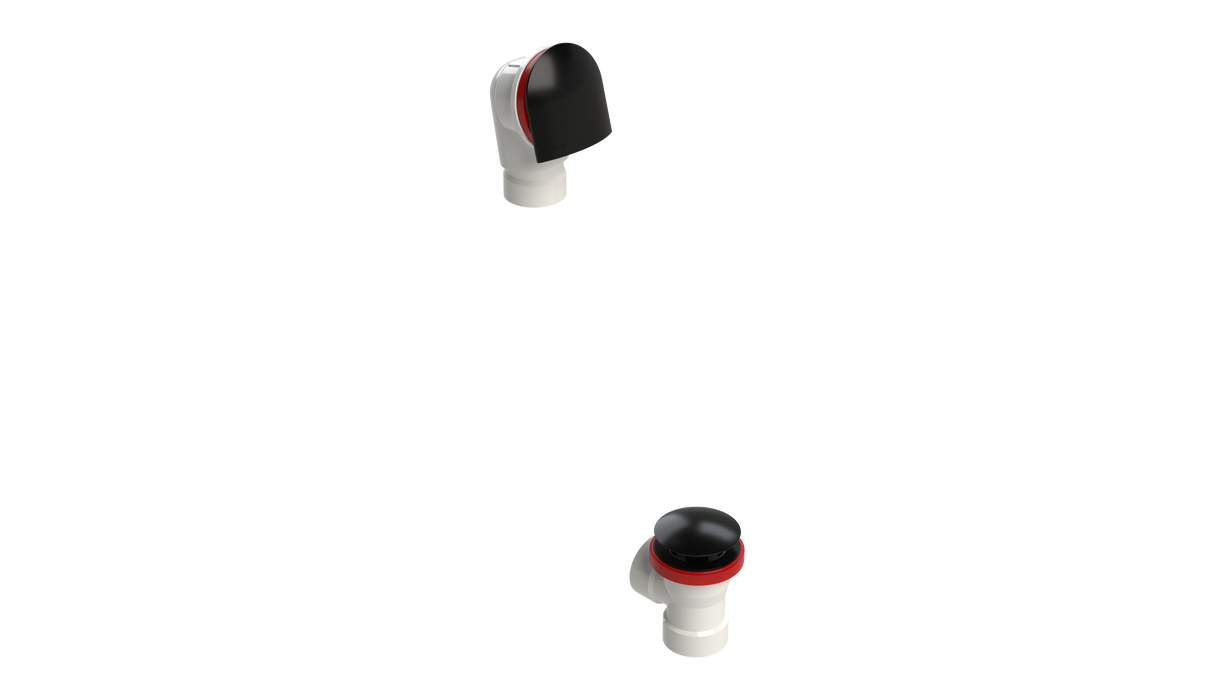 PVC DIRECT DRAIN WASTE & OVERFLOW CLICKER® HALF KIT (54DQHK)