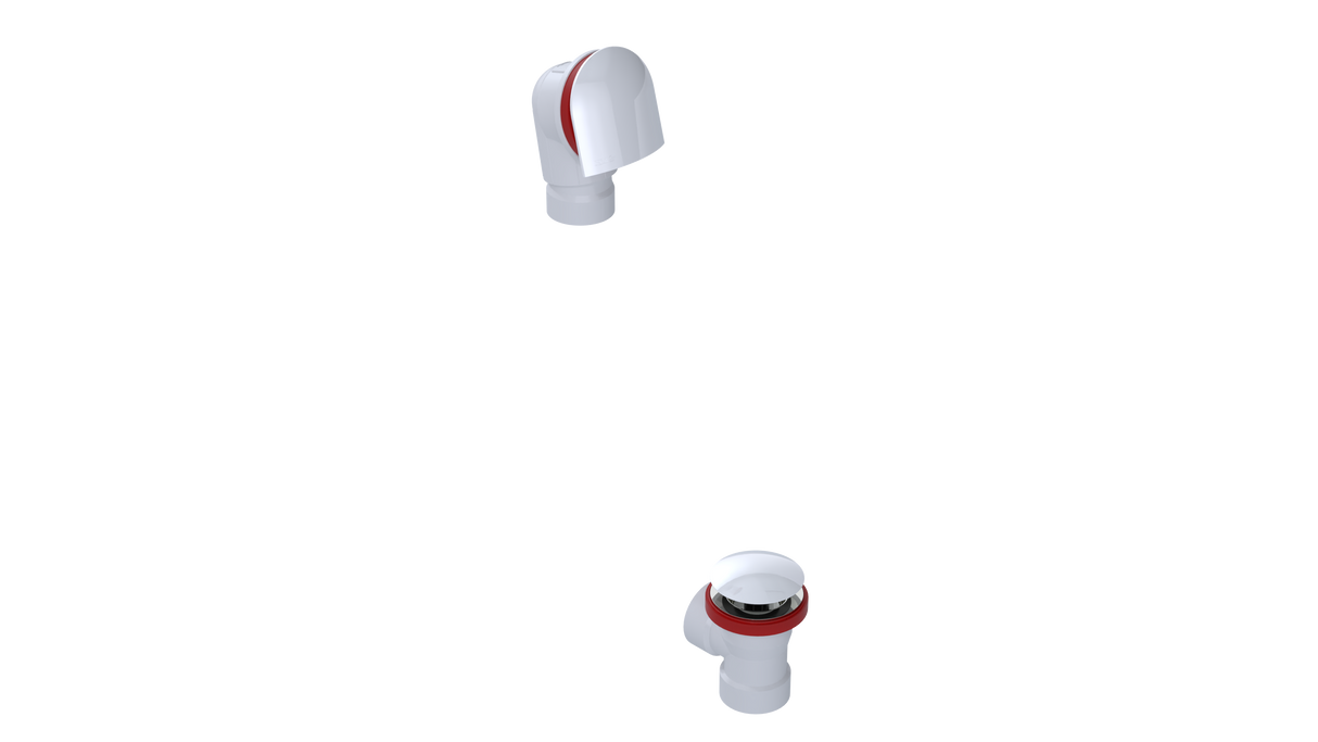 PVC DIRECT DRAIN WASTE & OVERFLOW CLICKER® HALF KIT (54DQHK)
