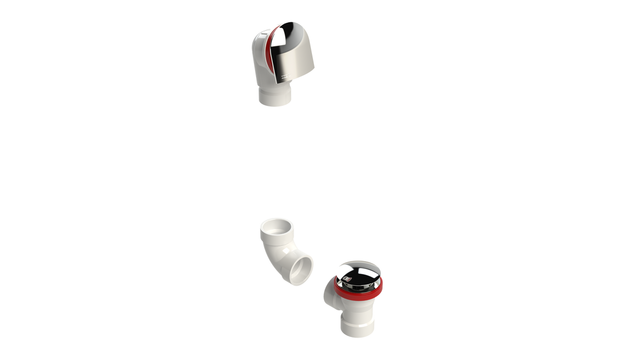 PVC DIRECT DRAIN WASTE & OVERFLOW CLICKER® KIT (54DQK)
