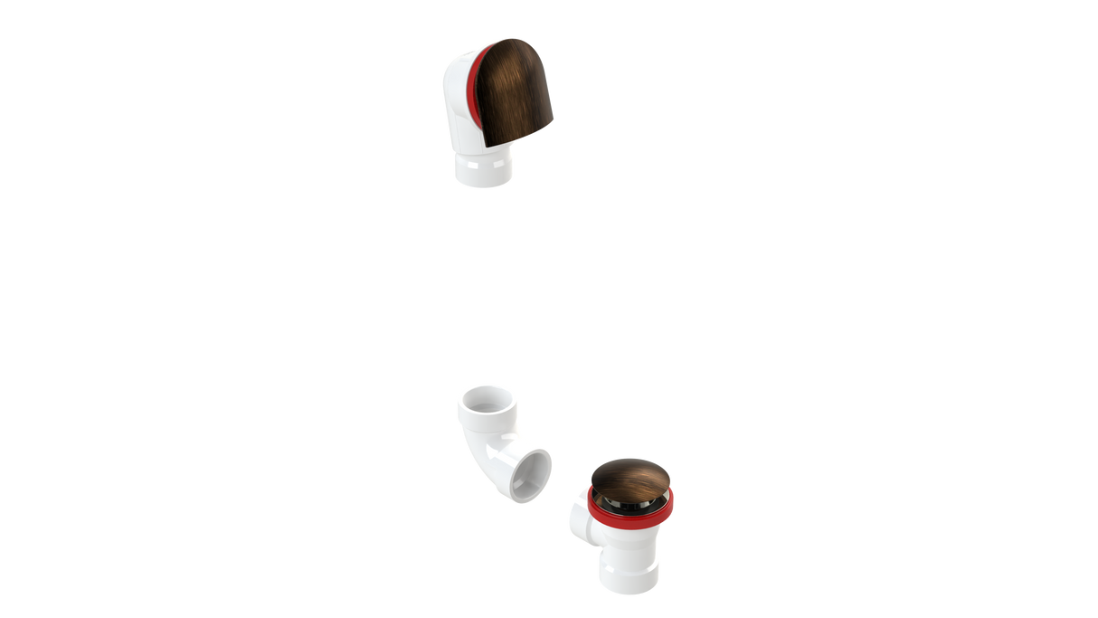 PVC DIRECT DRAIN WASTE & OVERFLOW CLICKER® KIT (54DQK)