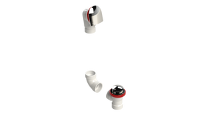 PVC DIRECT DRAIN WASTE & OVERFLOW TIP TOE KIT (54DTIPK)