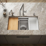 Prolific® 33" undermount single-bowl workstation kitchen sink