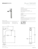 Tall single-hole lavatory faucet