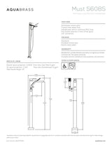 Floormount tub filler with handshower