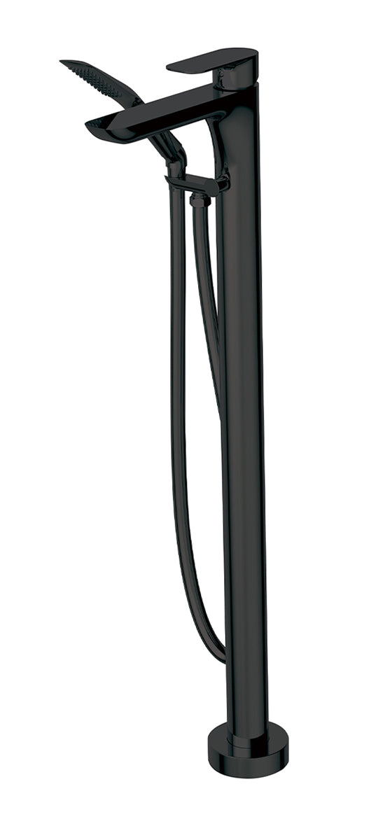 Floormount tub filler with handshower