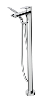 Floormount tub filler with handshower