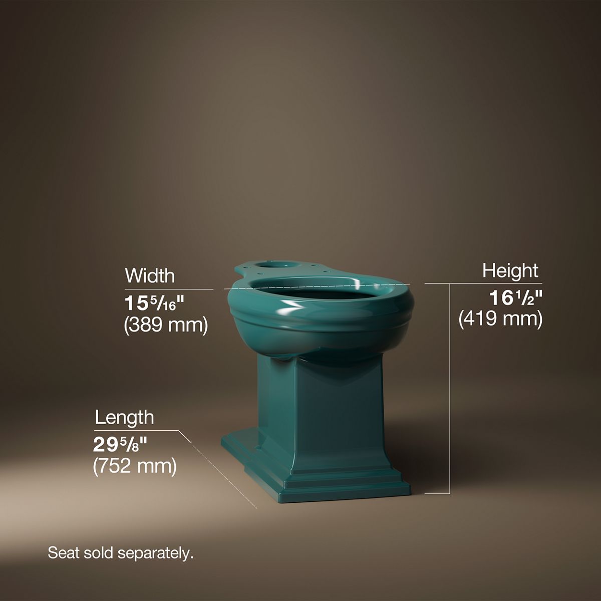 Memoirs® Elongated bowl with concealed trapway