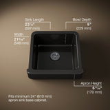 Whitehaven® 23-1/2" undermount single-bowl farmhouse kitchen sink